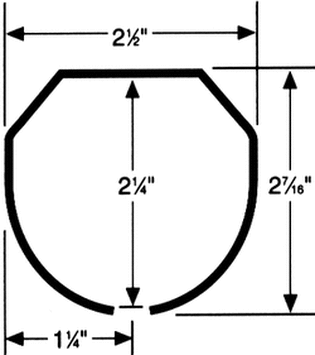 #3 Slotted Round Track Dimensions