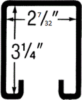 Heavy Duty Box Track Dimensions 2-7/32